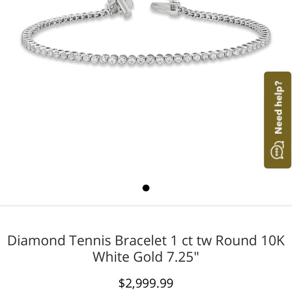 BRAND NEW 1 ct. DIAMOND TENNIS BRACELET WITH WHITE GOLD SETTING!!! - Picture 4 of 5